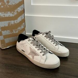 GOLDEN GOOSE Awesome Superstar Sneakers in White Sz 43 or 10 NIB $650!!